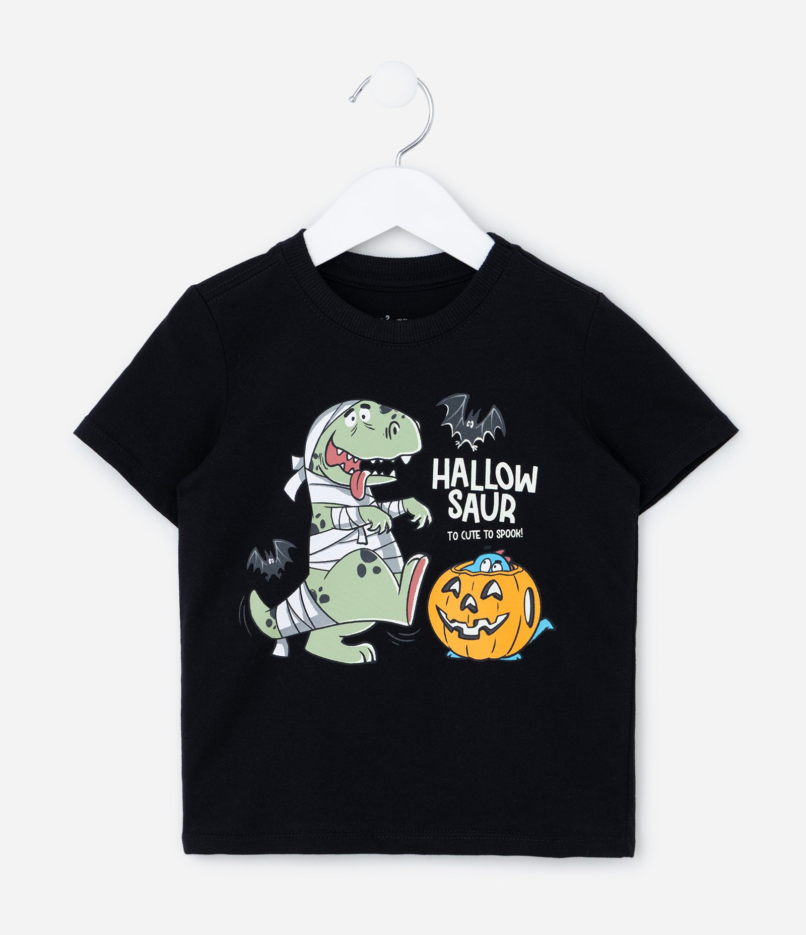 Camiseta Infantil com Estampa Dino Múmia - 1 a 6 Anos Preto 2