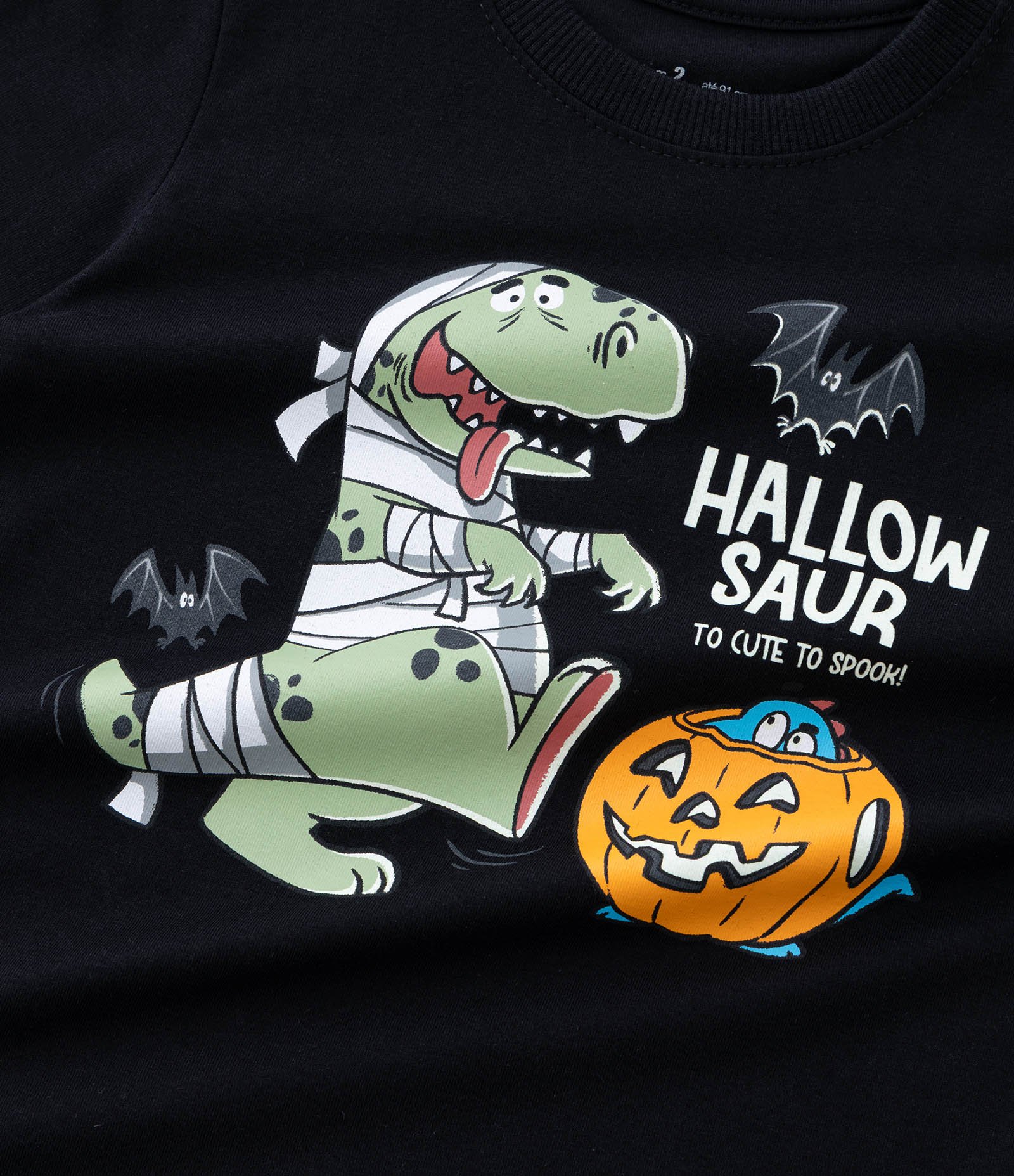 Camiseta Infantil com Estampa Dino Múmia - 1 a 6 Anos Preto 6