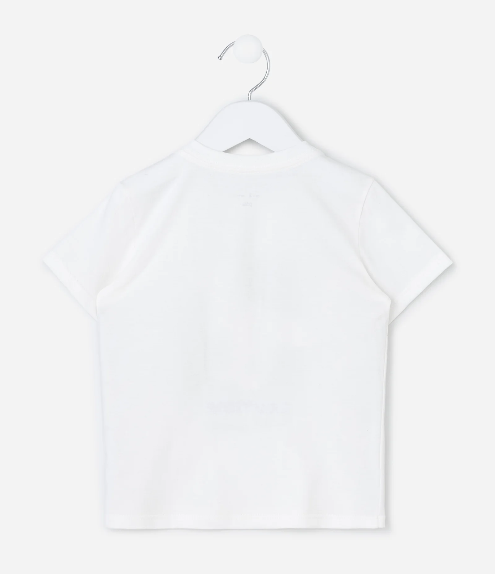 Camiseta Infantil com Estampa Dinossauro 3D - Tam 1 a 6 Anos Branco 3