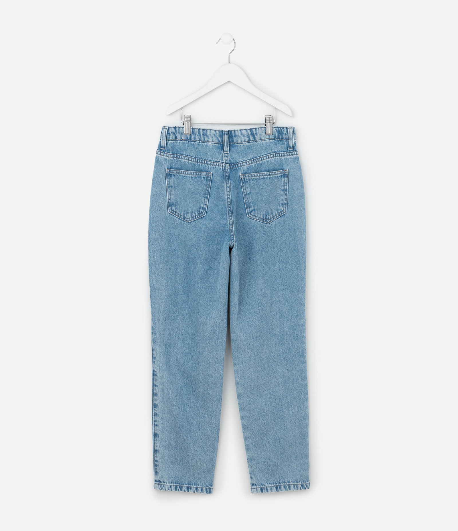 Calça Mom em Jeans com Pingentes de Frutinhas - Tam 5 a 14 Anos Azul 3