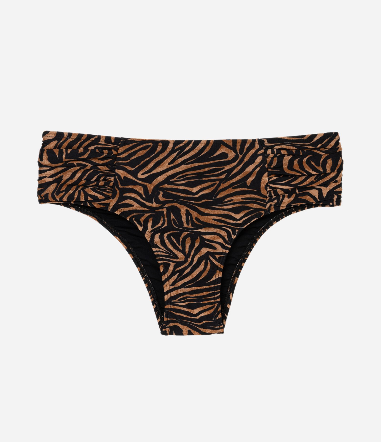 Biquíni Calcinha Sunkini em Microfibra com Estampa Animal Print Zebrada Marrom 5