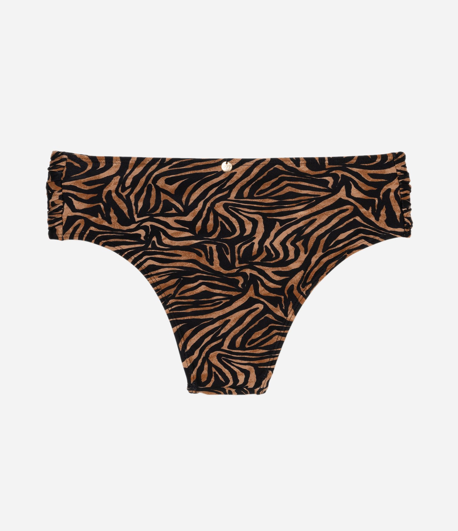 Biquíni Calcinha Sunkini em Microfibra com Estampa Animal Print Zebrada Marrom 6
