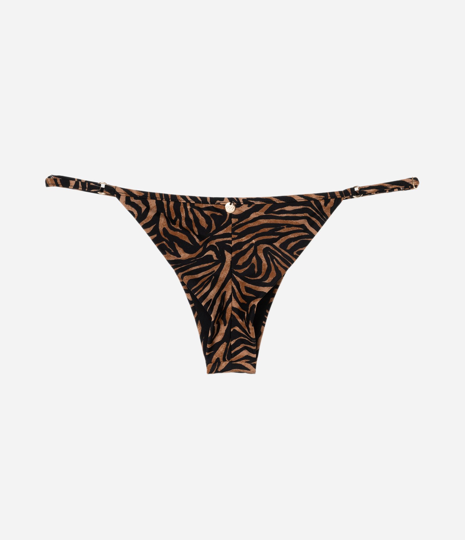 Biquíni Calcinha String em Microfibra com Estampa Animal Print Zebrada e Empina Bumbum Marrom 6