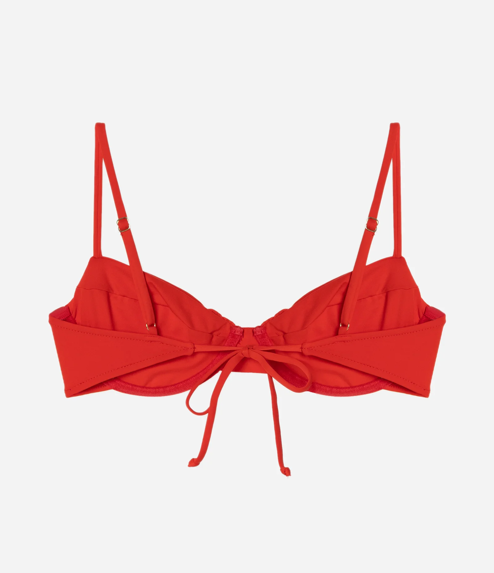 Biquíni Top Meia Taça em Microfibra com Alça Fina Vermelho 6