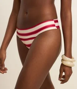 Biquíni Calcinha Pala Larga em Microfibra Listrada