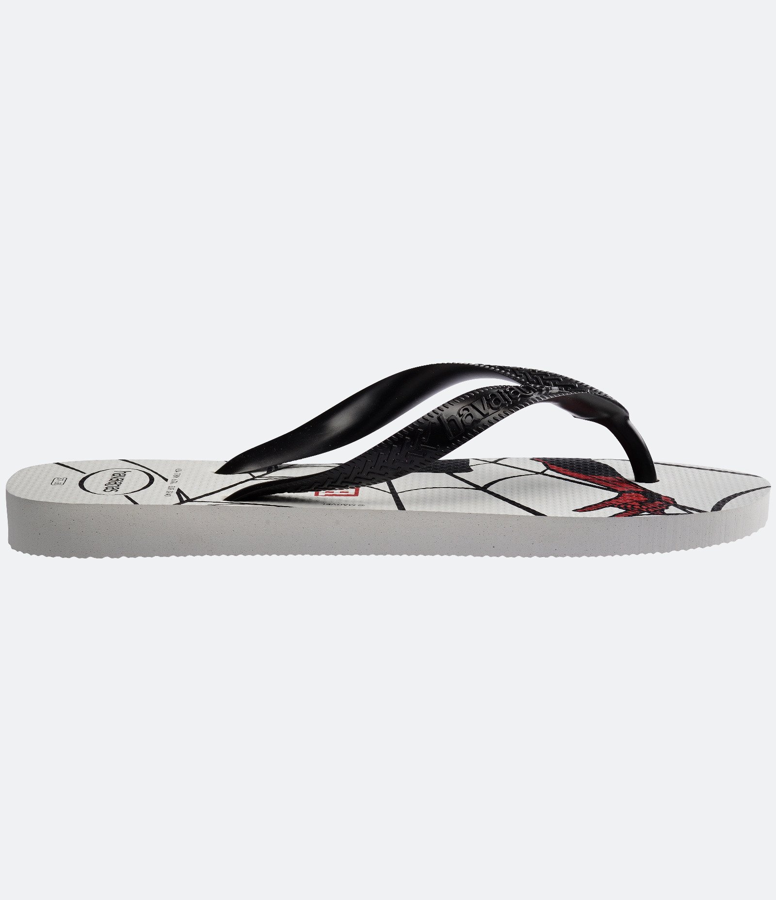 Chinelo Havaianas com Estampa Marvel Homem Aranha Branco/Preto 3