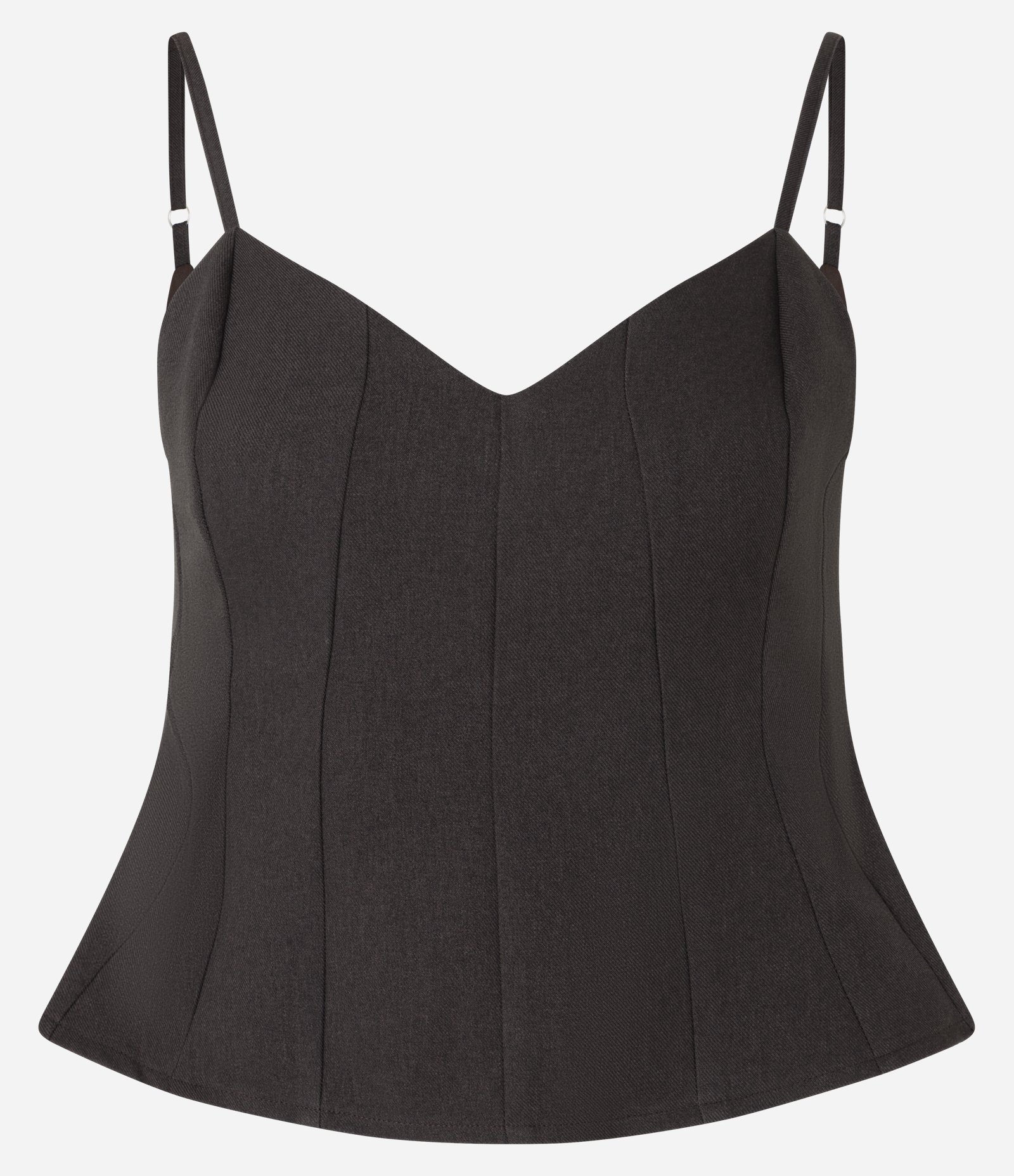 Blusa Peplum em Alfaiataria Texturizada Marrom 6