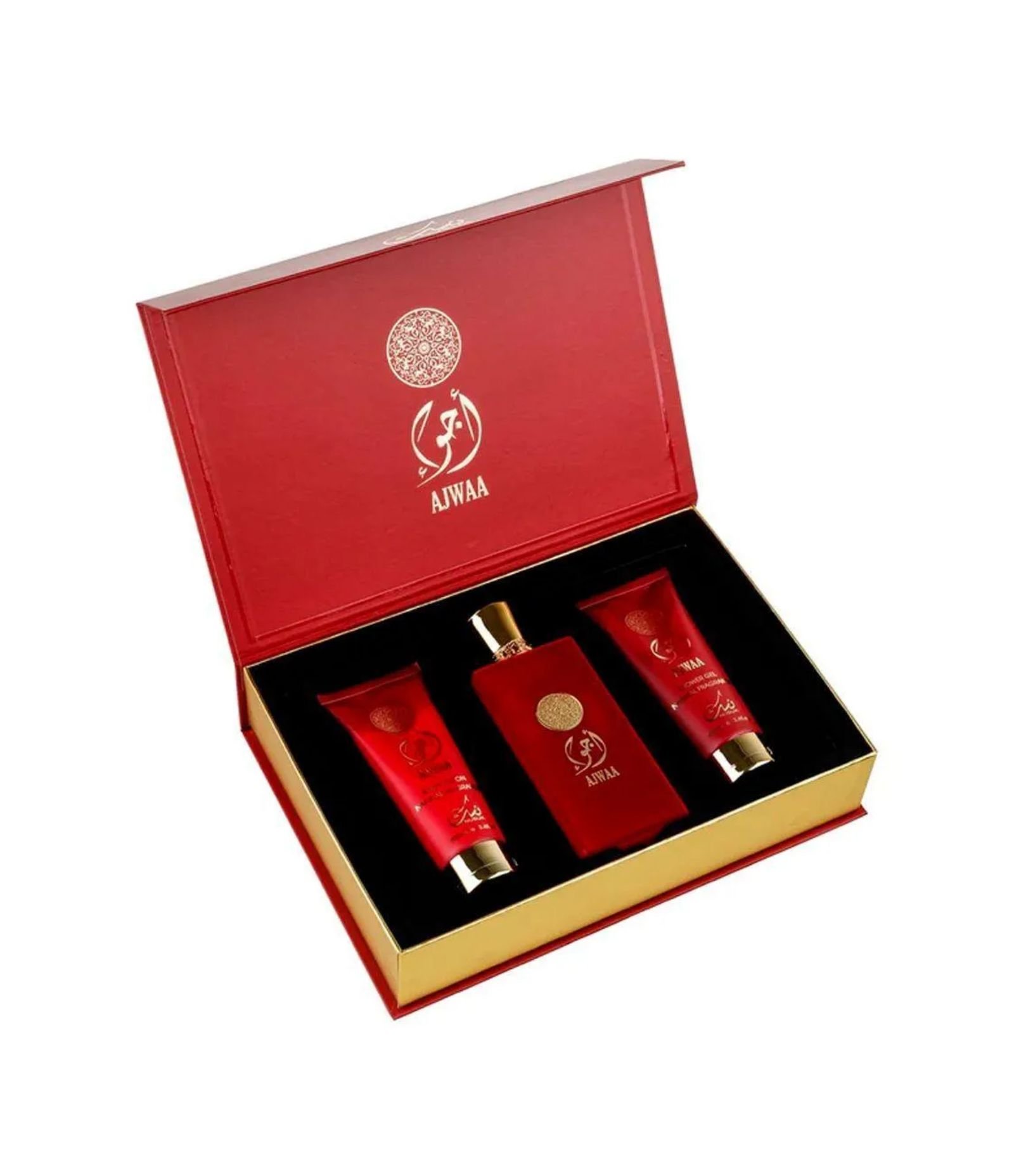 Coffret Ajwa Red Gel de Banho + Perfume + Loção corporal KIT 1