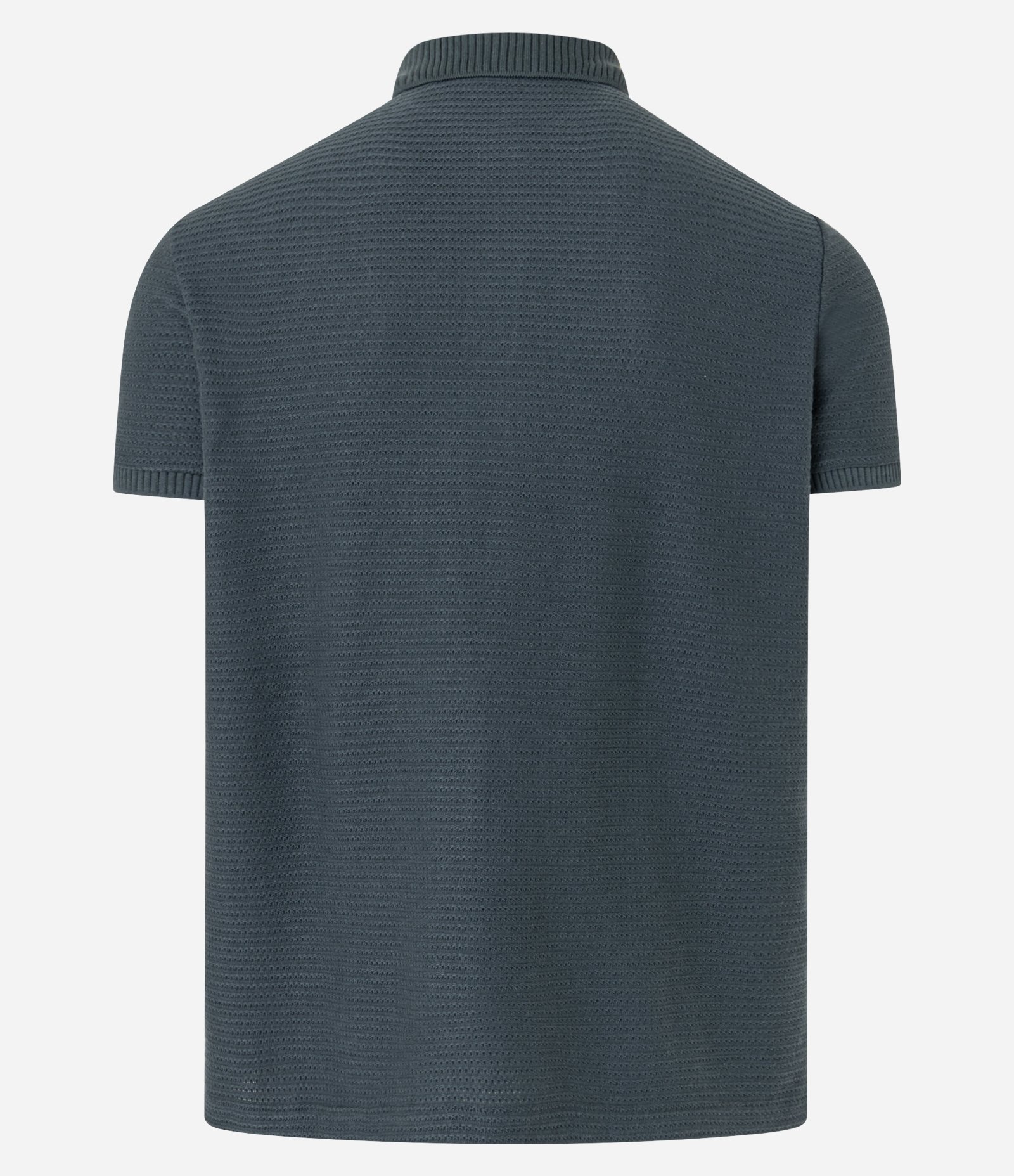 Camisa Polo Regular em Jacquard Texturizada Cinza 7