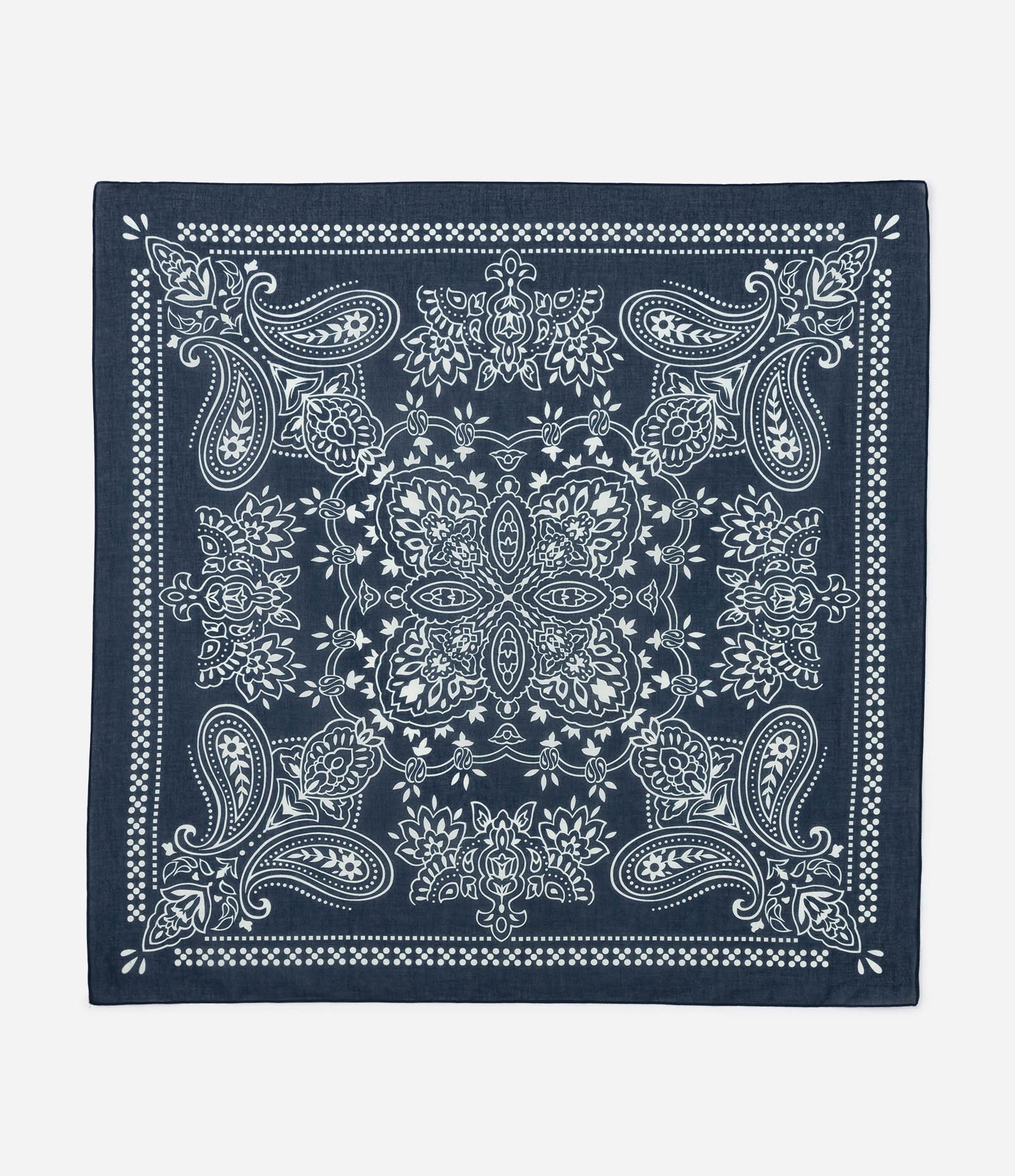 Lenço Flanela com Estampa Paisley Curve & Plus Size Azul Marinho 3