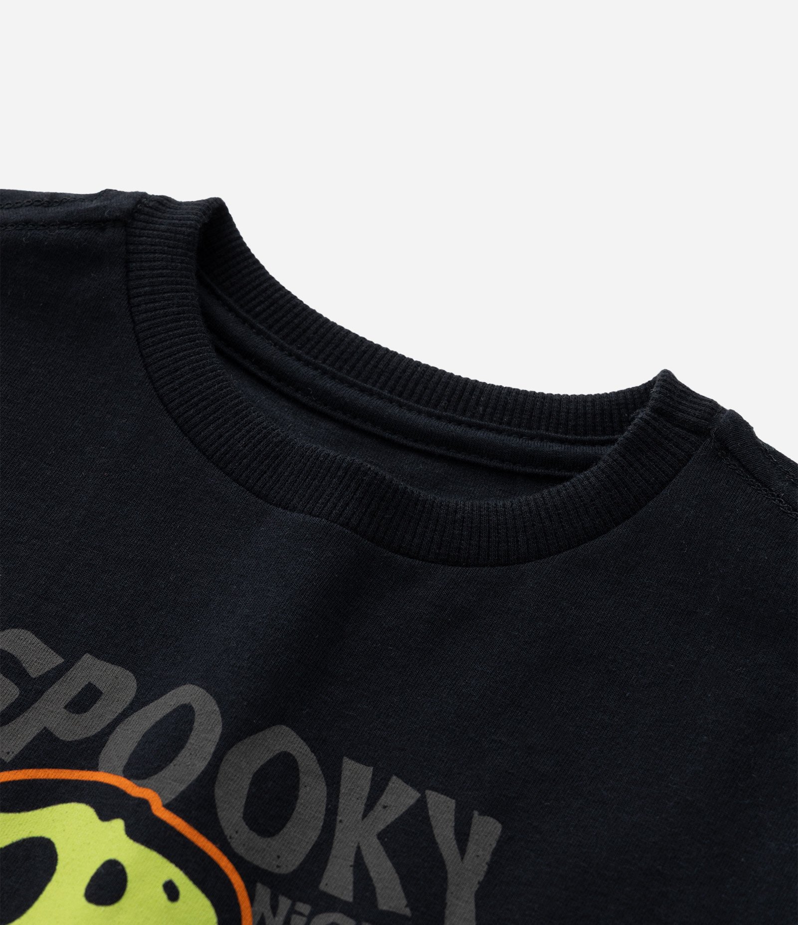 Camiseta Infantil com Estampa de Dino Esqueleto - Tam1 a 6 Anos Preto 5