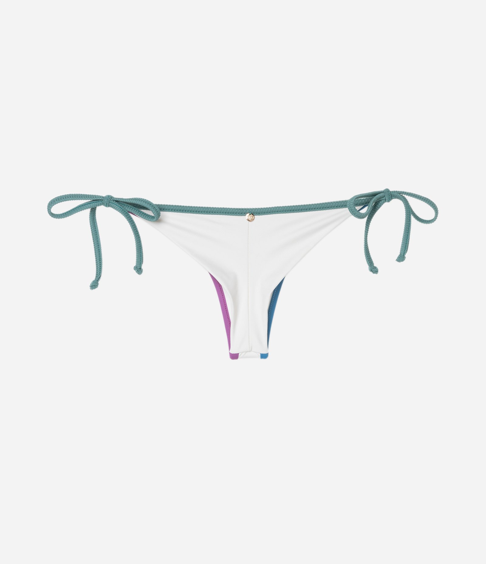 Biquíni Calcinha Lacinho em Microfibra com Viés Colorido Branco 6