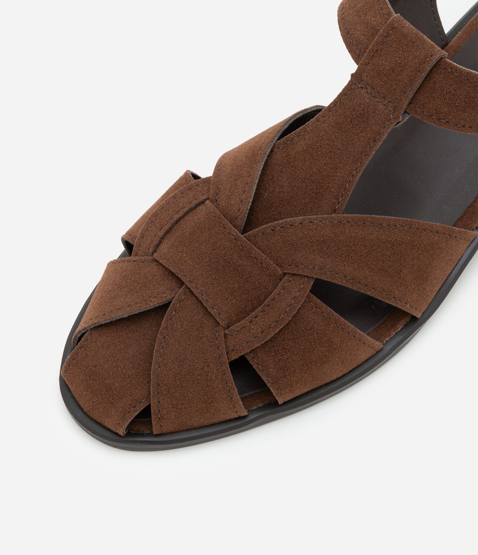 Rasteira em Camurça com Fivela Lateral Marrom 4