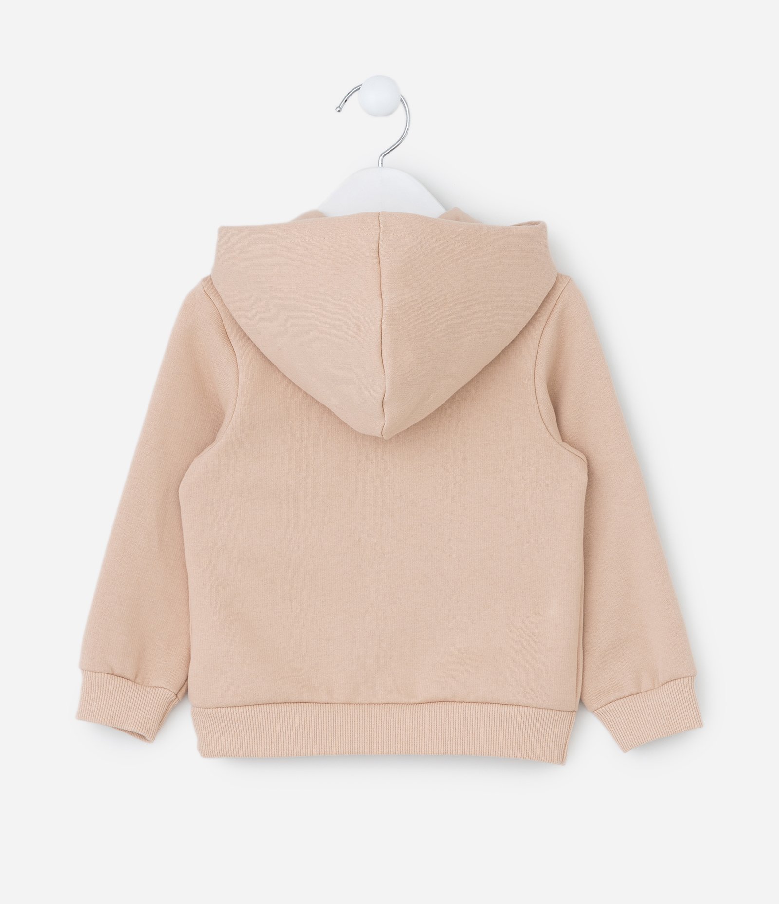 Jaqueta Infantil com Capuz e Bordado de Florzinha - 1 A 5 Anos Bege 3