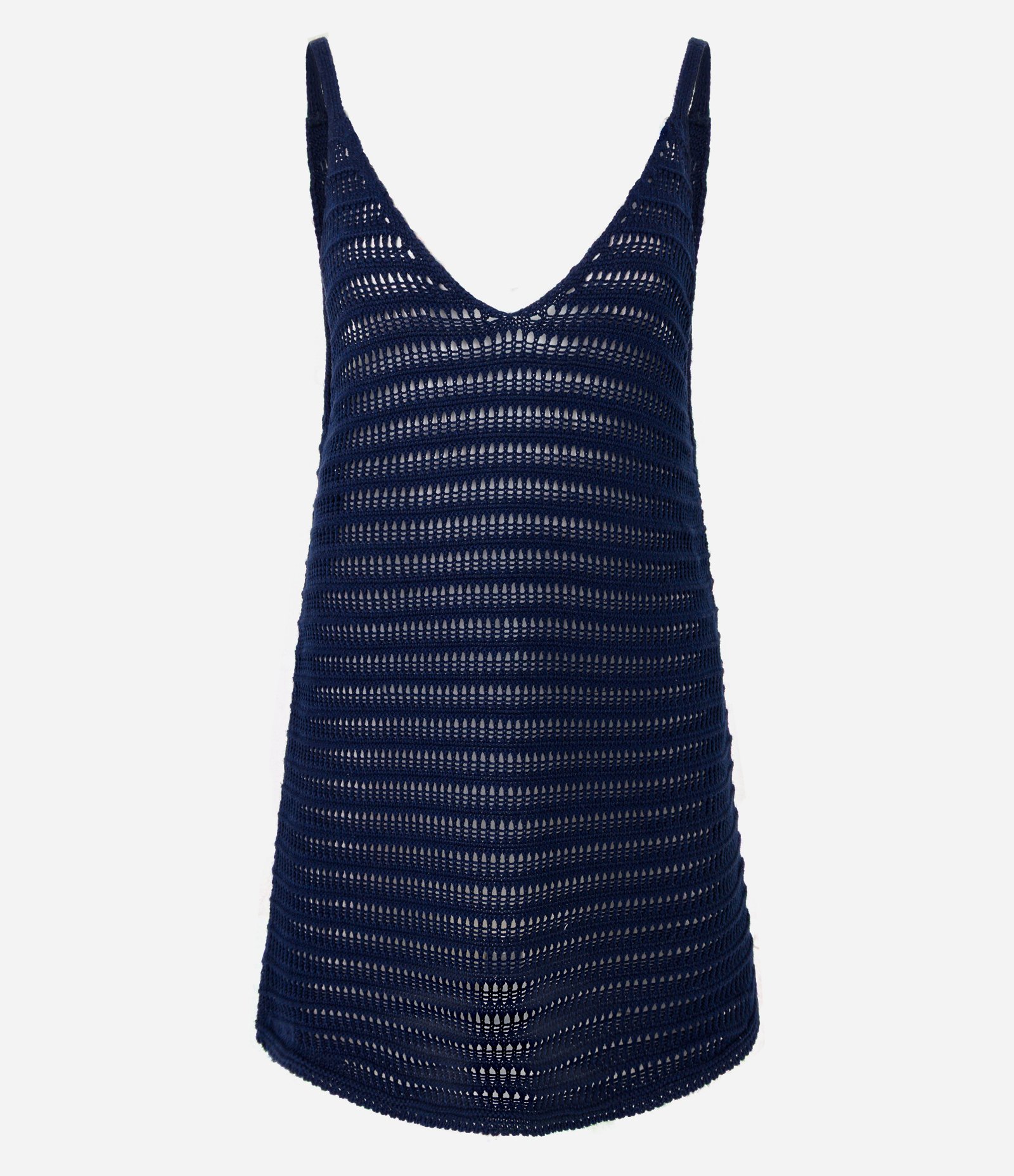 Saída de Praia Vestido em Crochê Azul 5