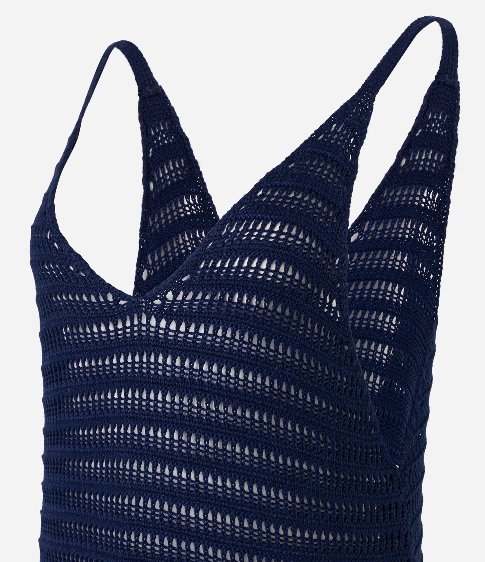 Saída de Praia Vestido em Crochê Azul 6