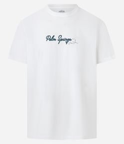 Camiseta Comfort em Algodão com Estampa Lettering