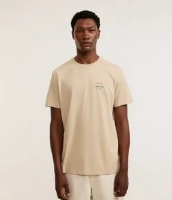 Camiseta em Algodão com Estampa Tropical Verão