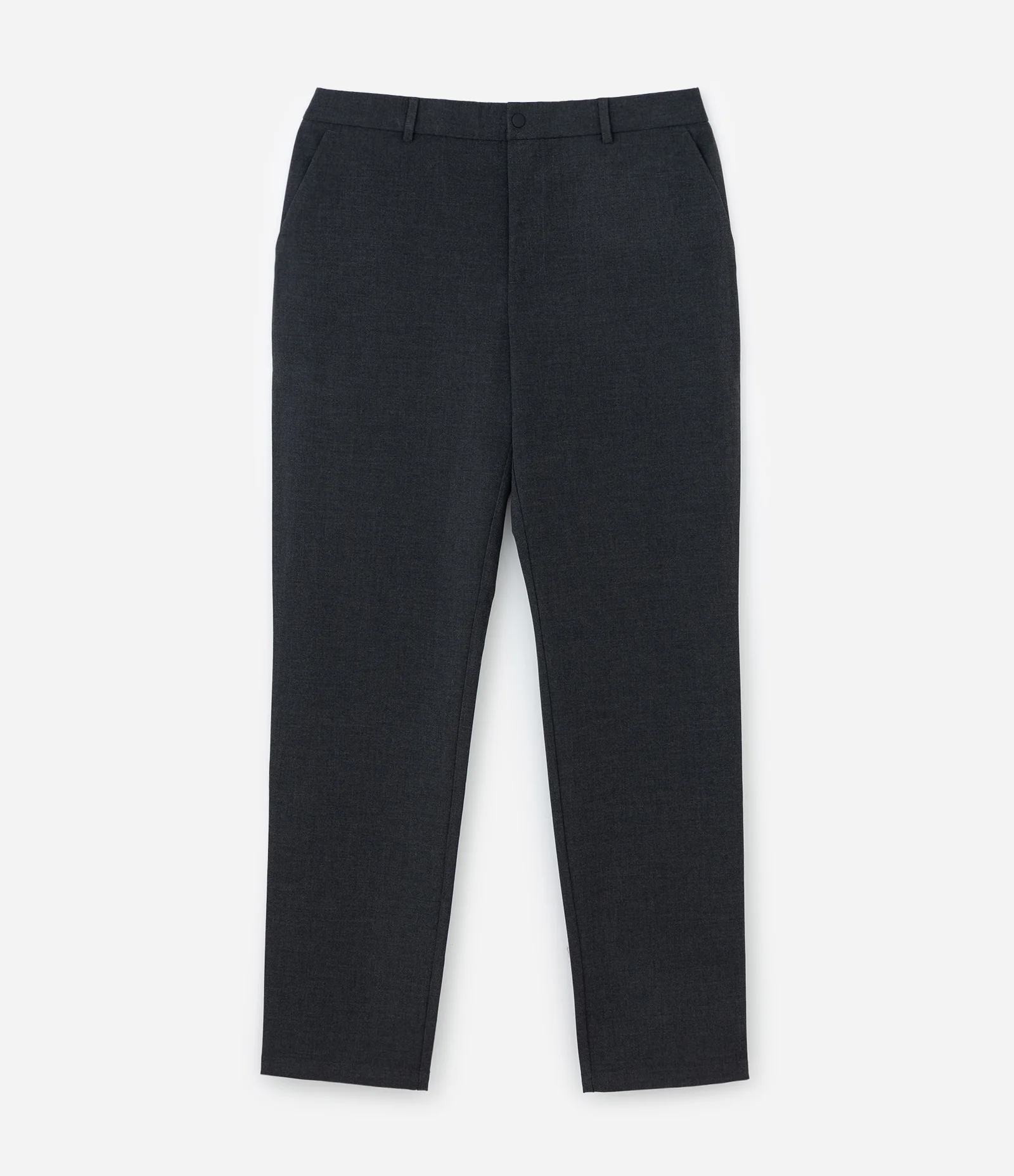 Calça em Viscose Alfaiatada com Cós Elástico Cinza Escuro 1