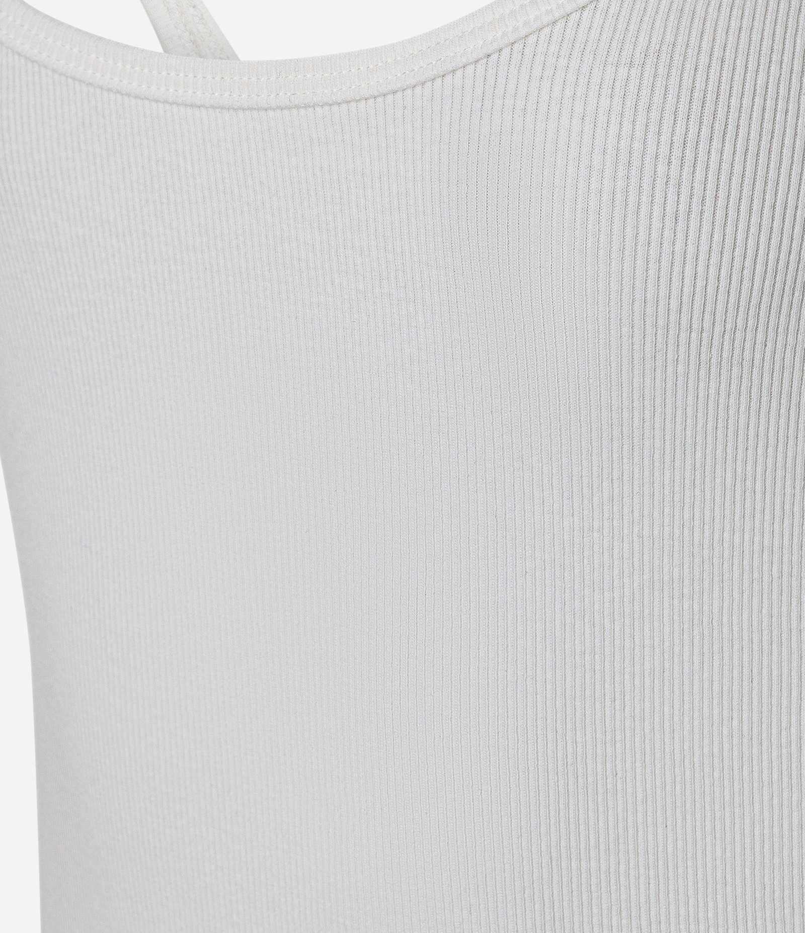 Blusa Canelada em Ribana com Decote U e Alça Fina Branco 3