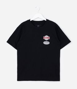 Camiseta Infantil com Lettering Racing Team - Tam 5 a 14 Anos