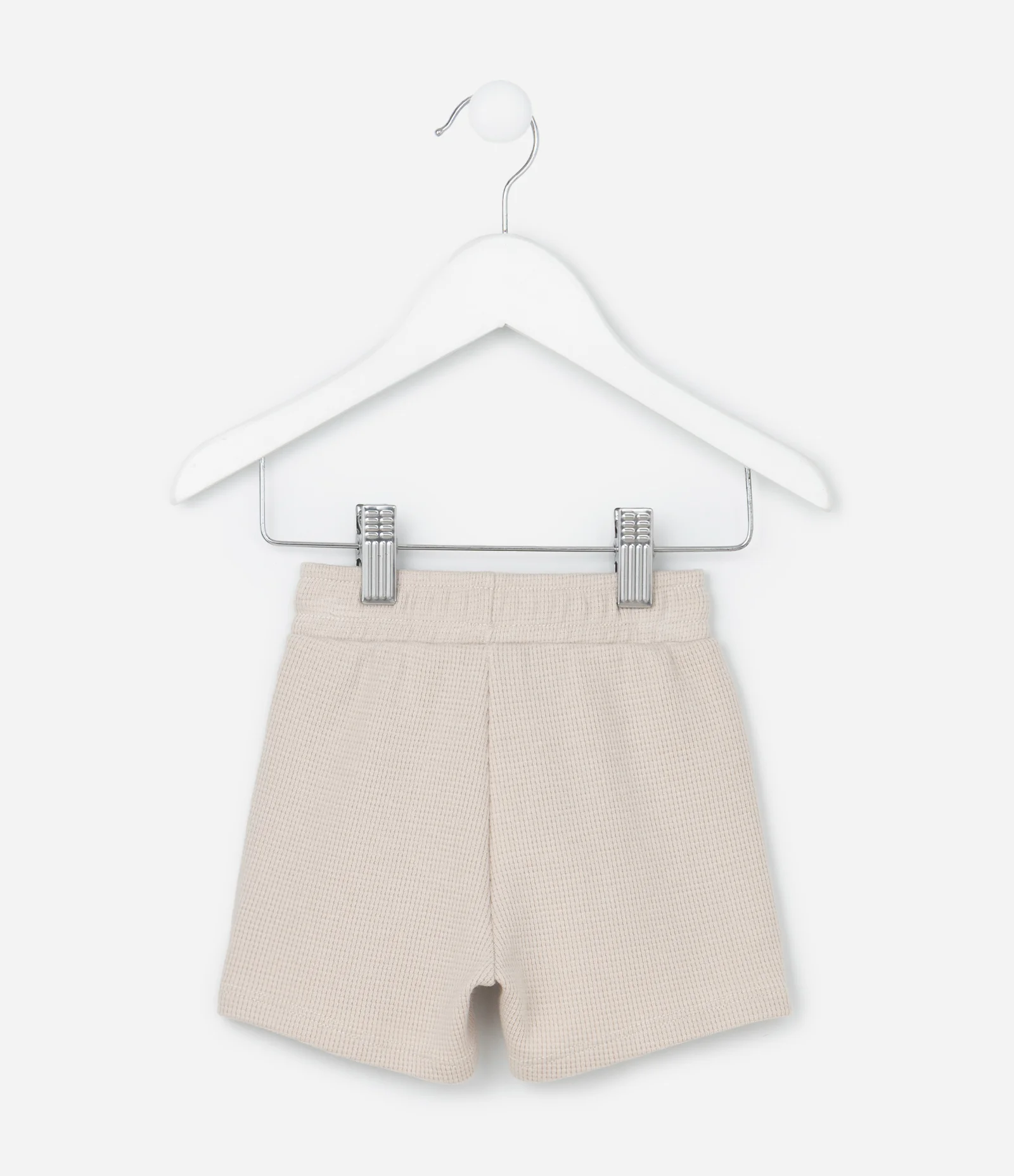 Bermuda Infantil com Textura Waffle - Tam 0 a 18 meses Bege 2