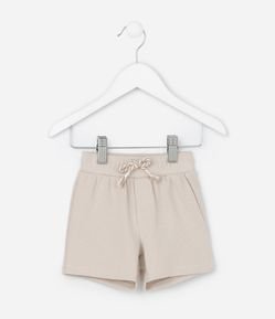Bermuda Infantil com Textura Waffle - Tam 0 a 18 meses