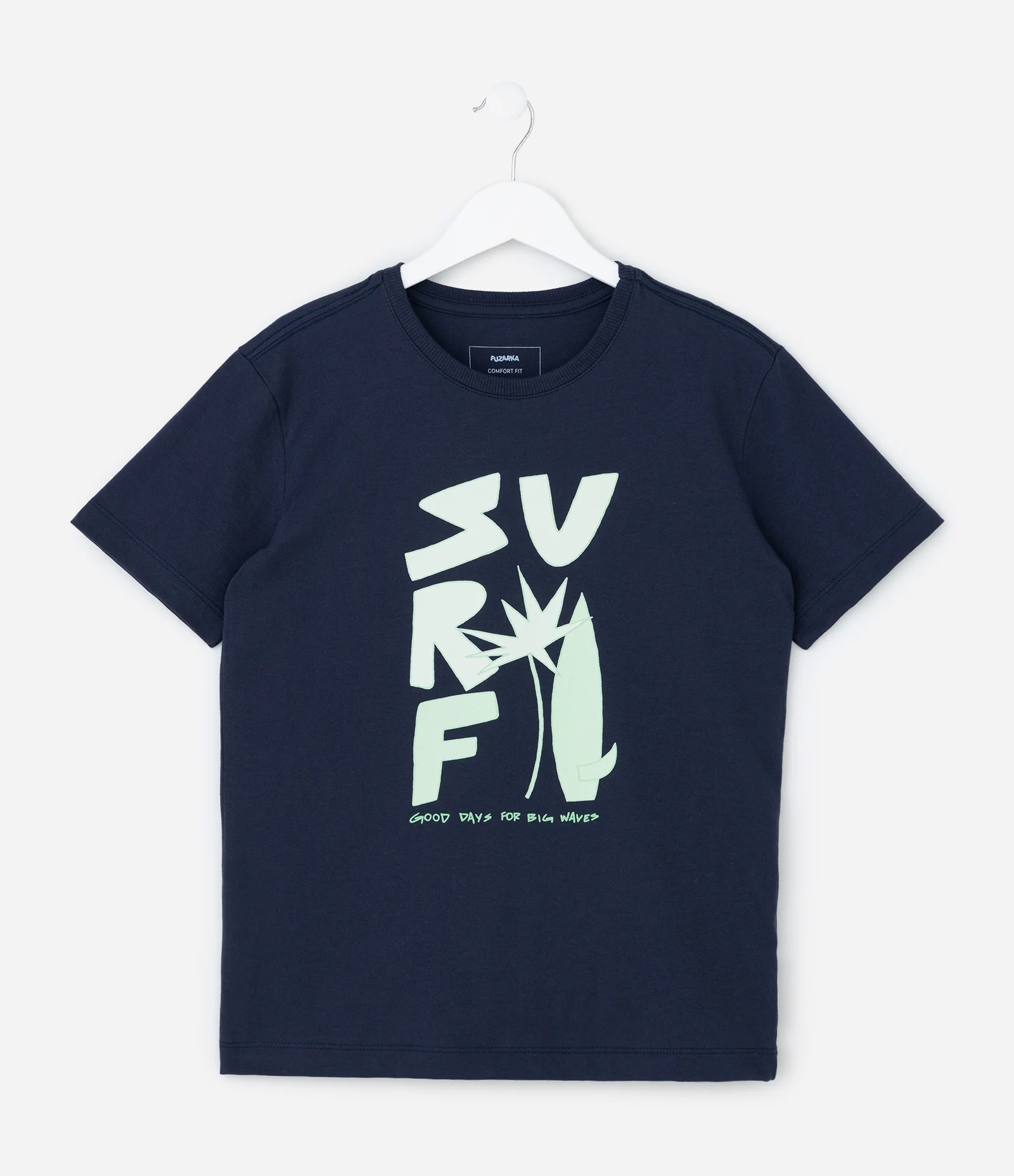 Camiseta Infantil com Estampa Surf - Tam 5 a 14 Anos Azul 1