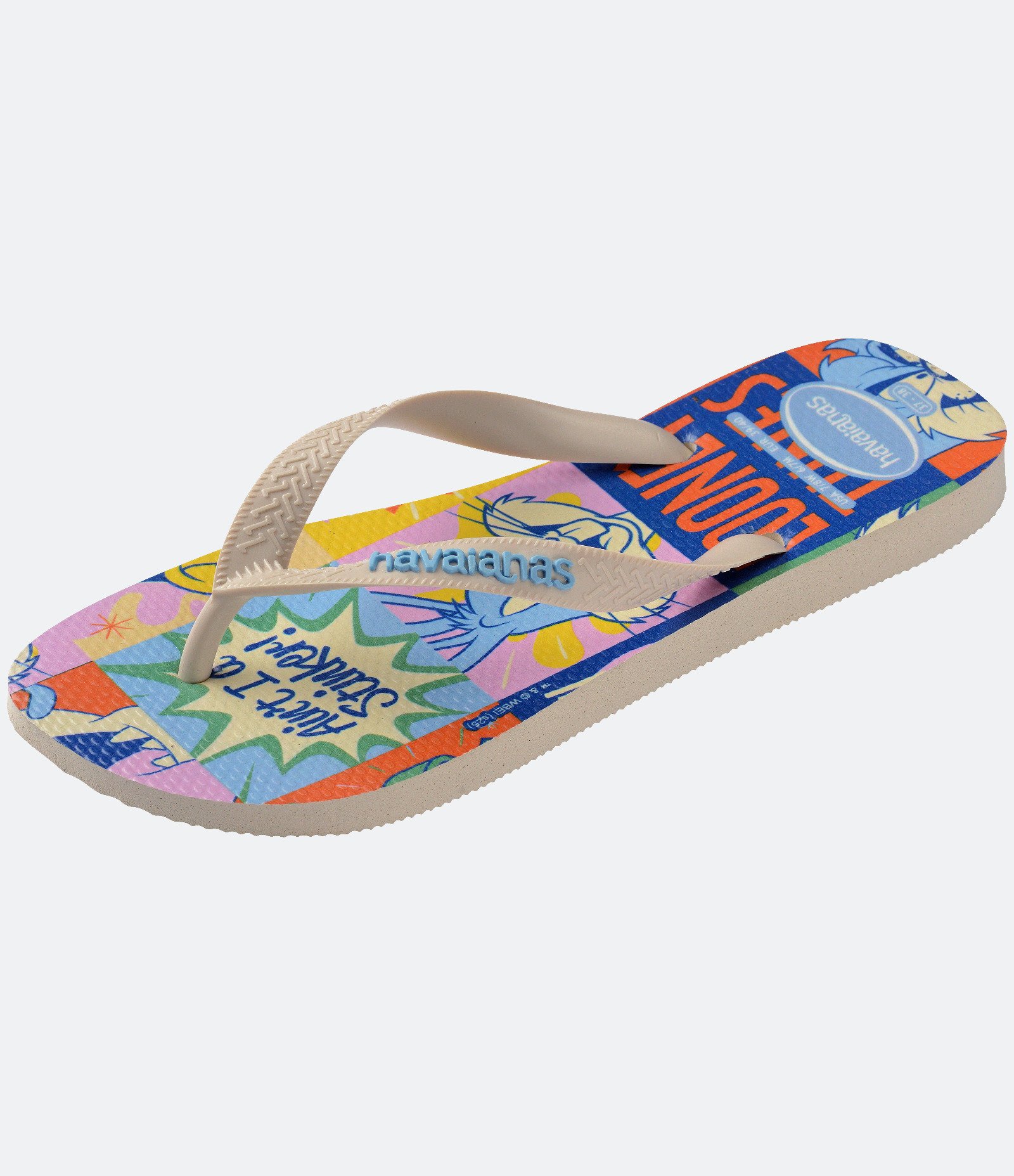 Chinelo com Estampa Looney Tunes Havaianas Bege 6