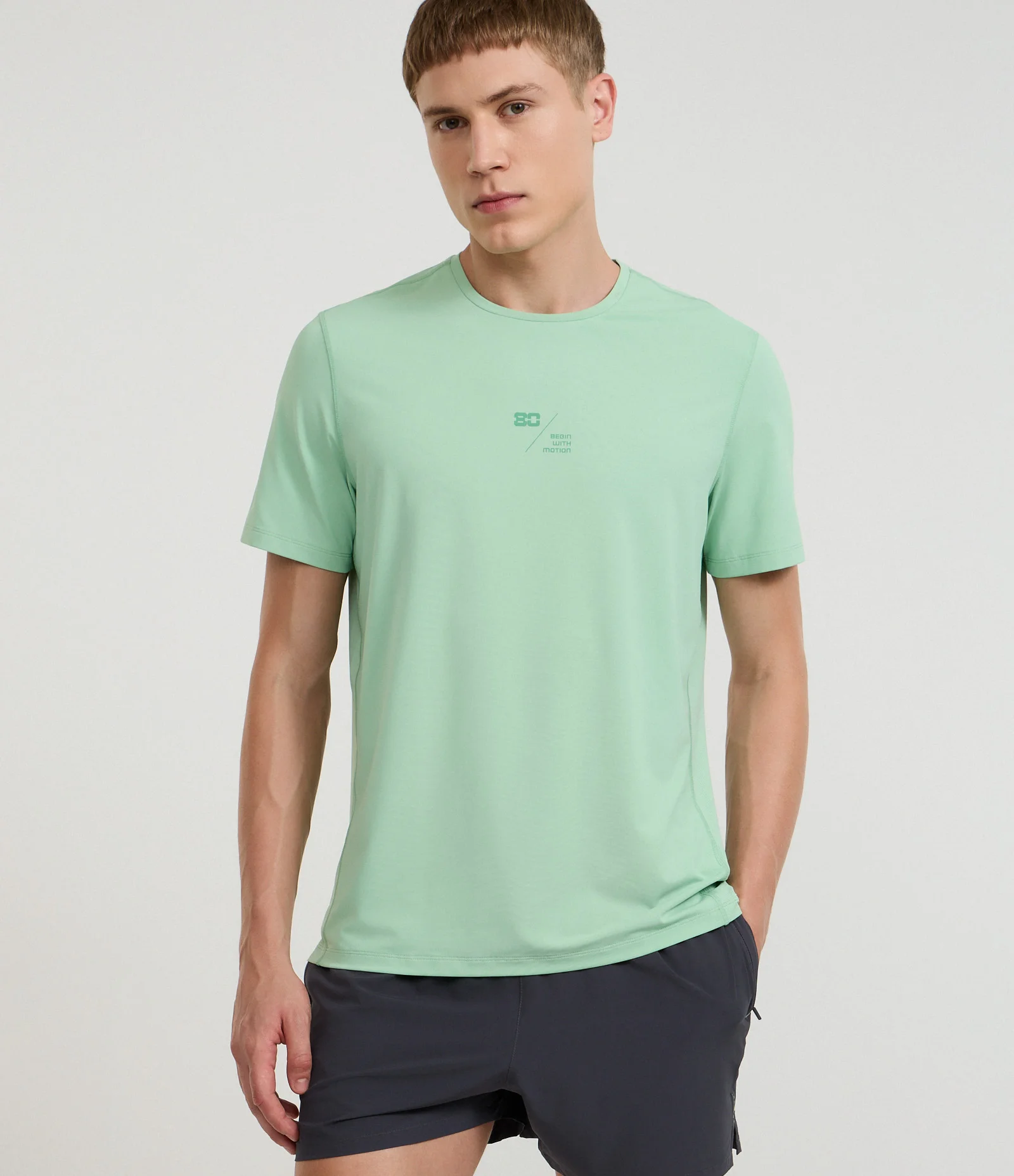 Camiseta Regular Esportiva com Tecnologia Dry Respirável Verde 1