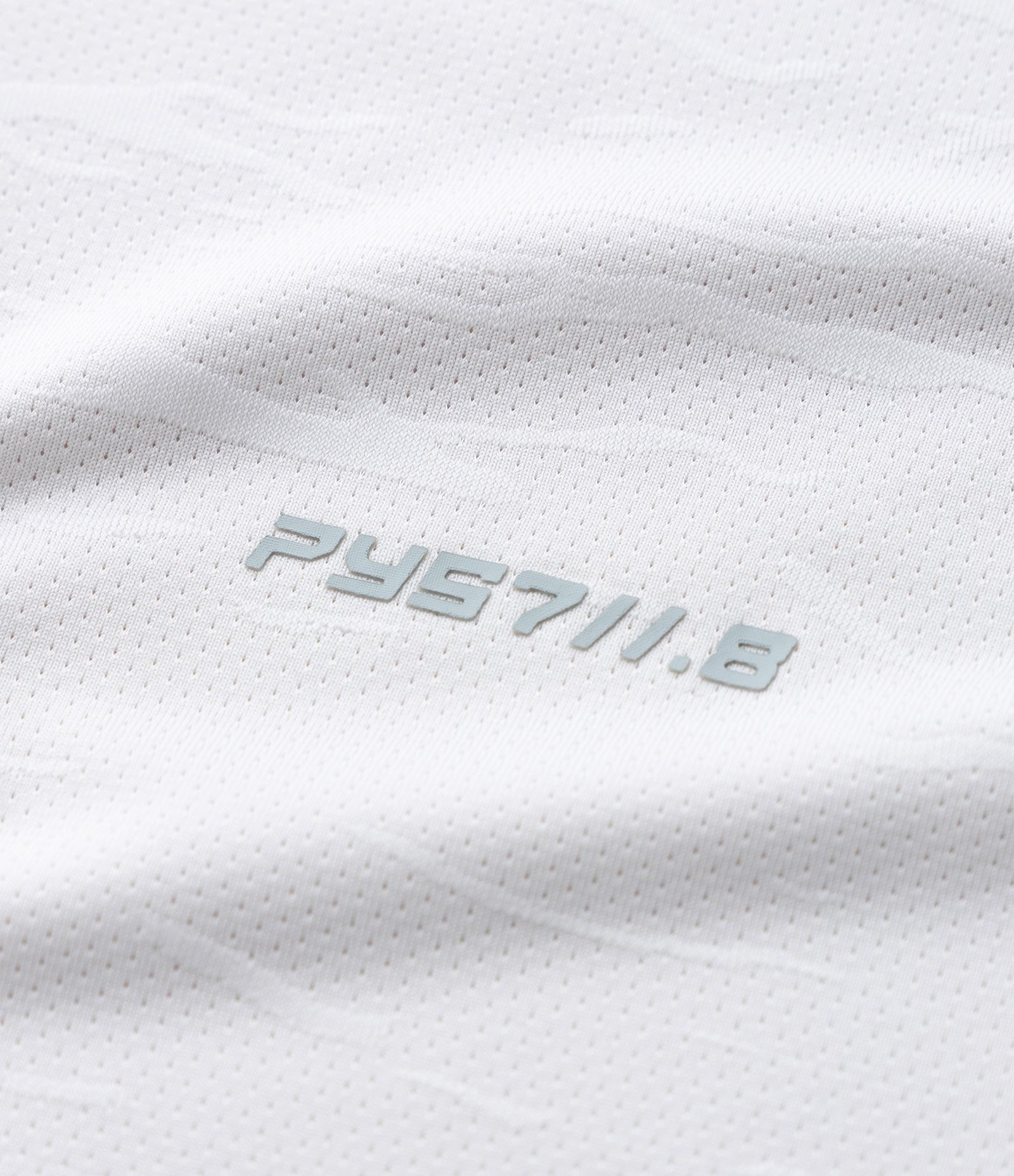 Camiseta Esportiva Regular em Jacquard com Tecnologia Dry Off White 4