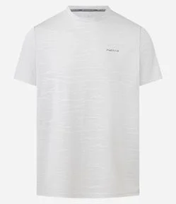 Camiseta Esportiva Regular em Jacquard com Tecnologia Dry