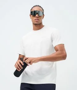 Camiseta Esportiva Regular em Jacquard com Tecnologia Dry