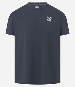 Camiseta Regular em Tecnologia Dry com Estampa Lettering