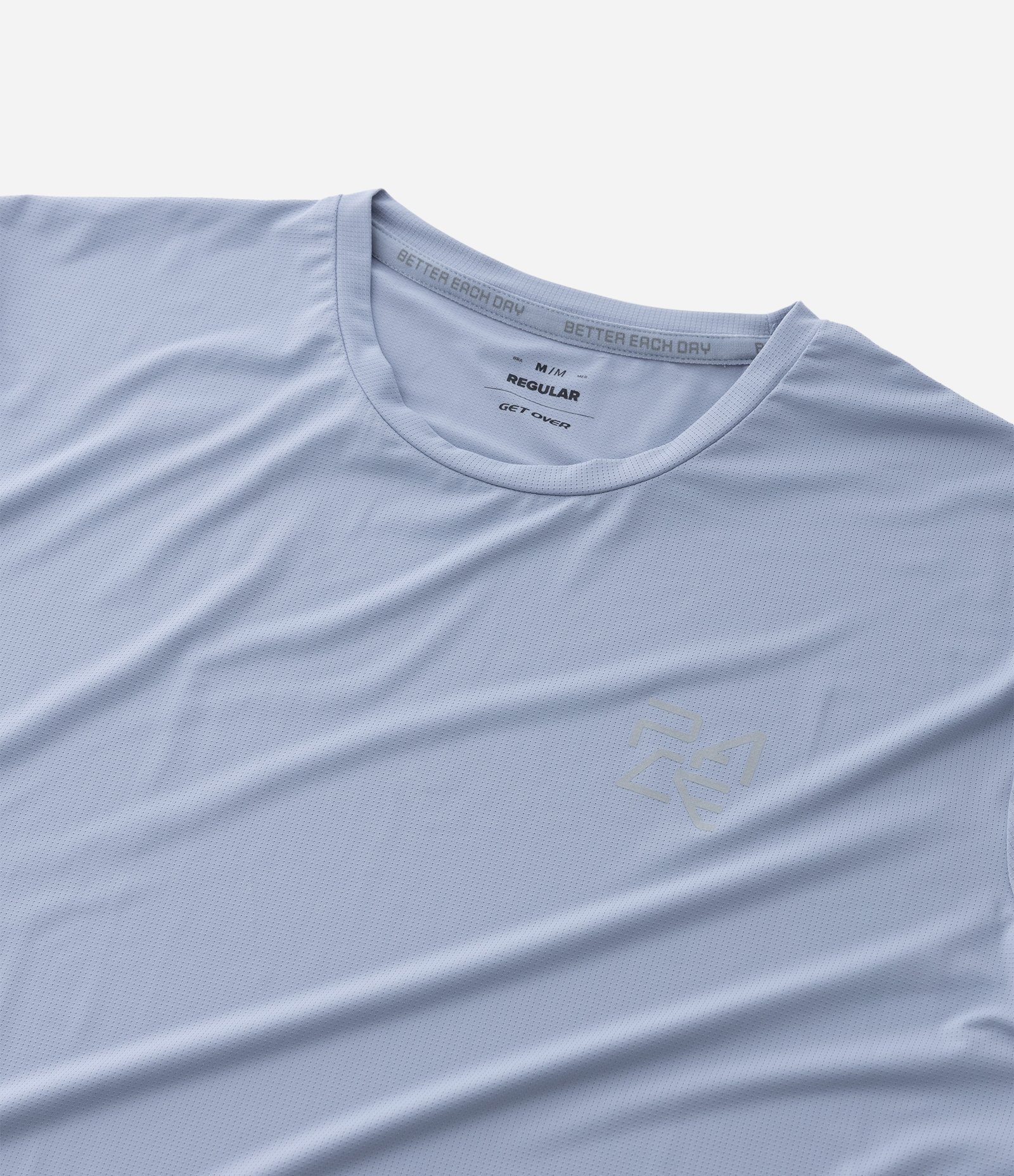 Camiseta Regular em Tecnologia Dry com Estampa Lettering Azul 5