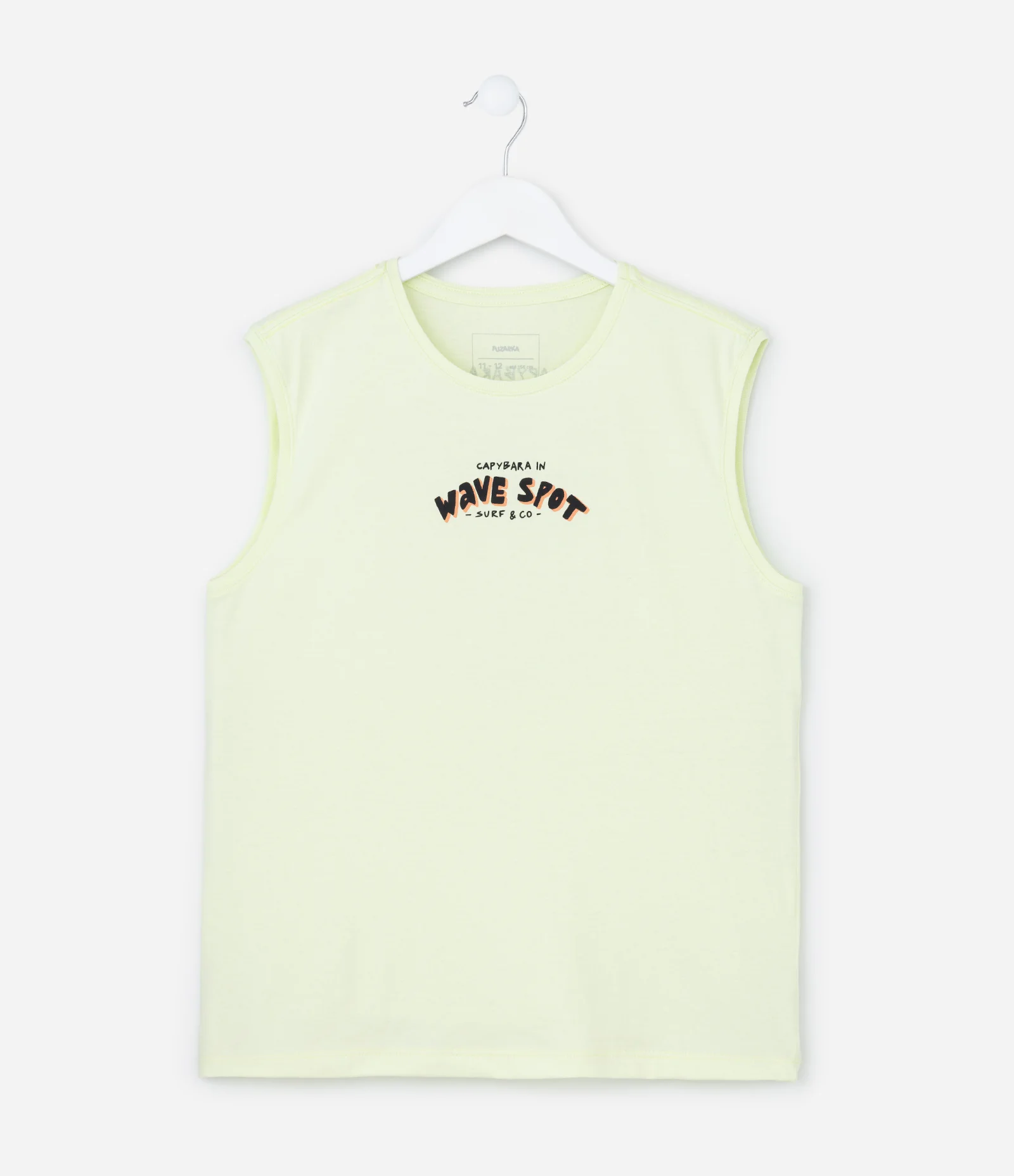 Regata Infantil com Estampa Frente e Costas Capivara - Tam 5 a 14 Anos Verde 2