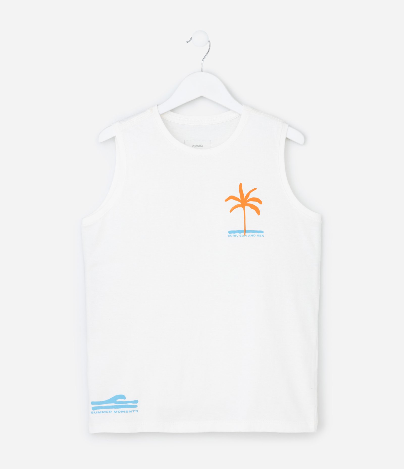 Regata Infantil com Esrampa Praia - Tam 5 a 14 Anos Branco 1