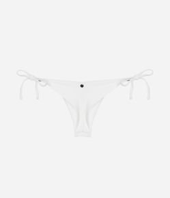 Biquíni Calcinha Lacinho em Microfibra Canelada com Aviamentos Laterais