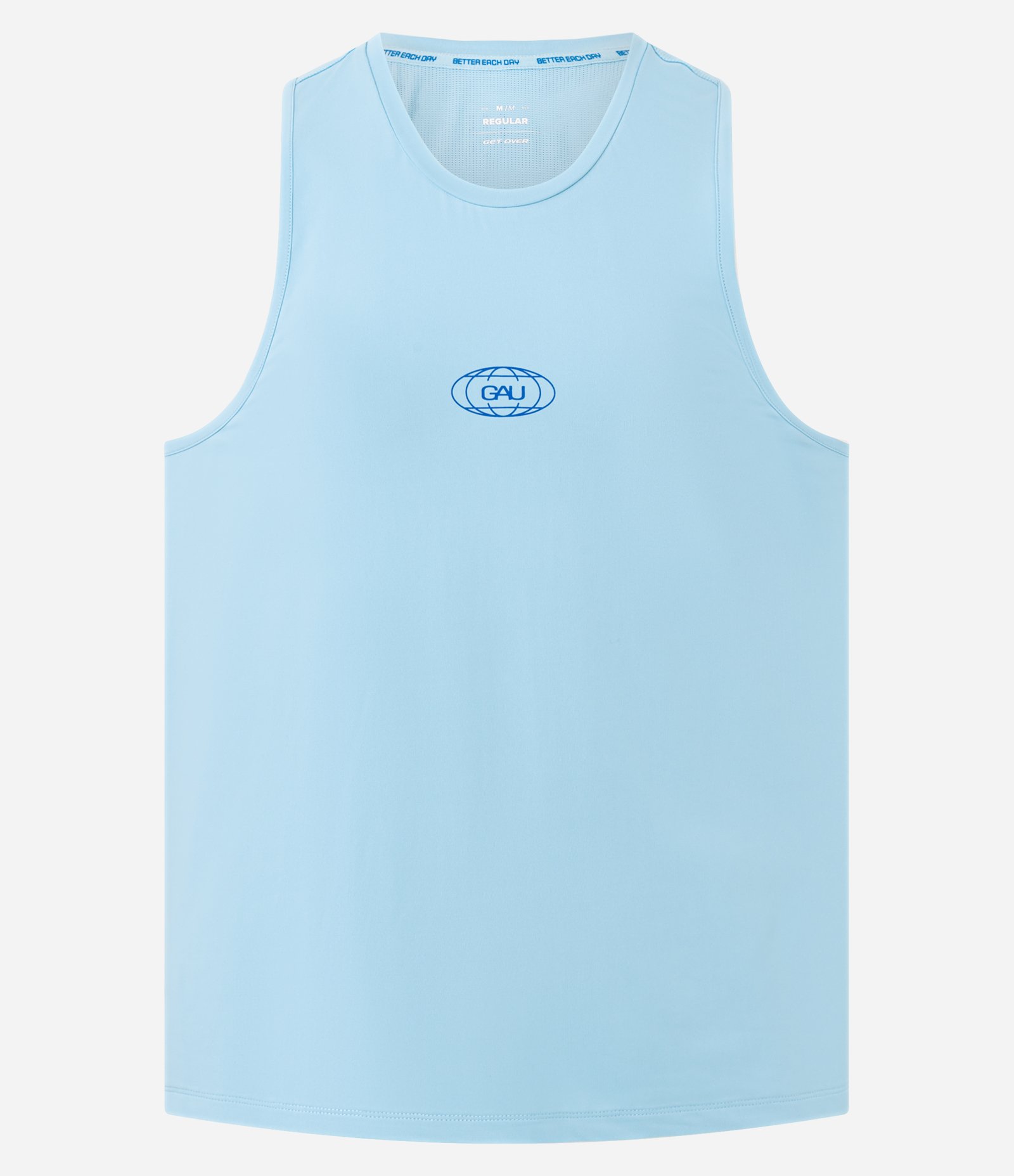 Regata Esportiva Regular com Tecnologia Dry e Estampa Localizada Azul 1