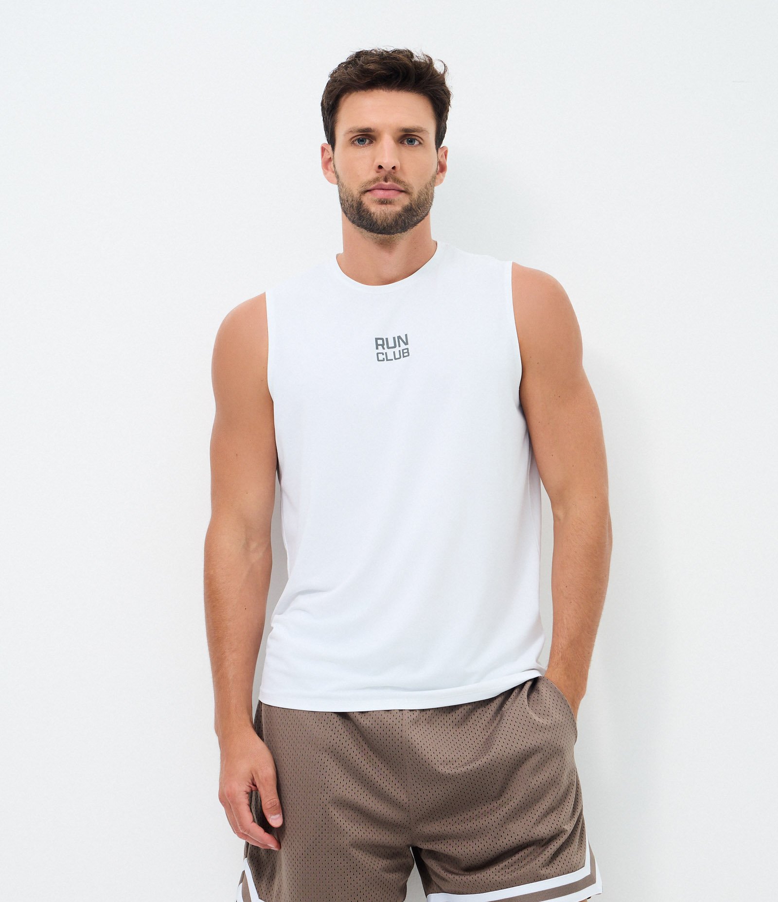 Regata Esportiva Machão em Poliamida com Tecnologia Dry Branco 2