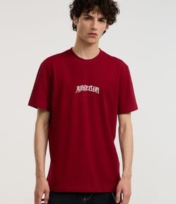 Camiseta Comfort em Algodão com Estampa Lettering Ambicion
