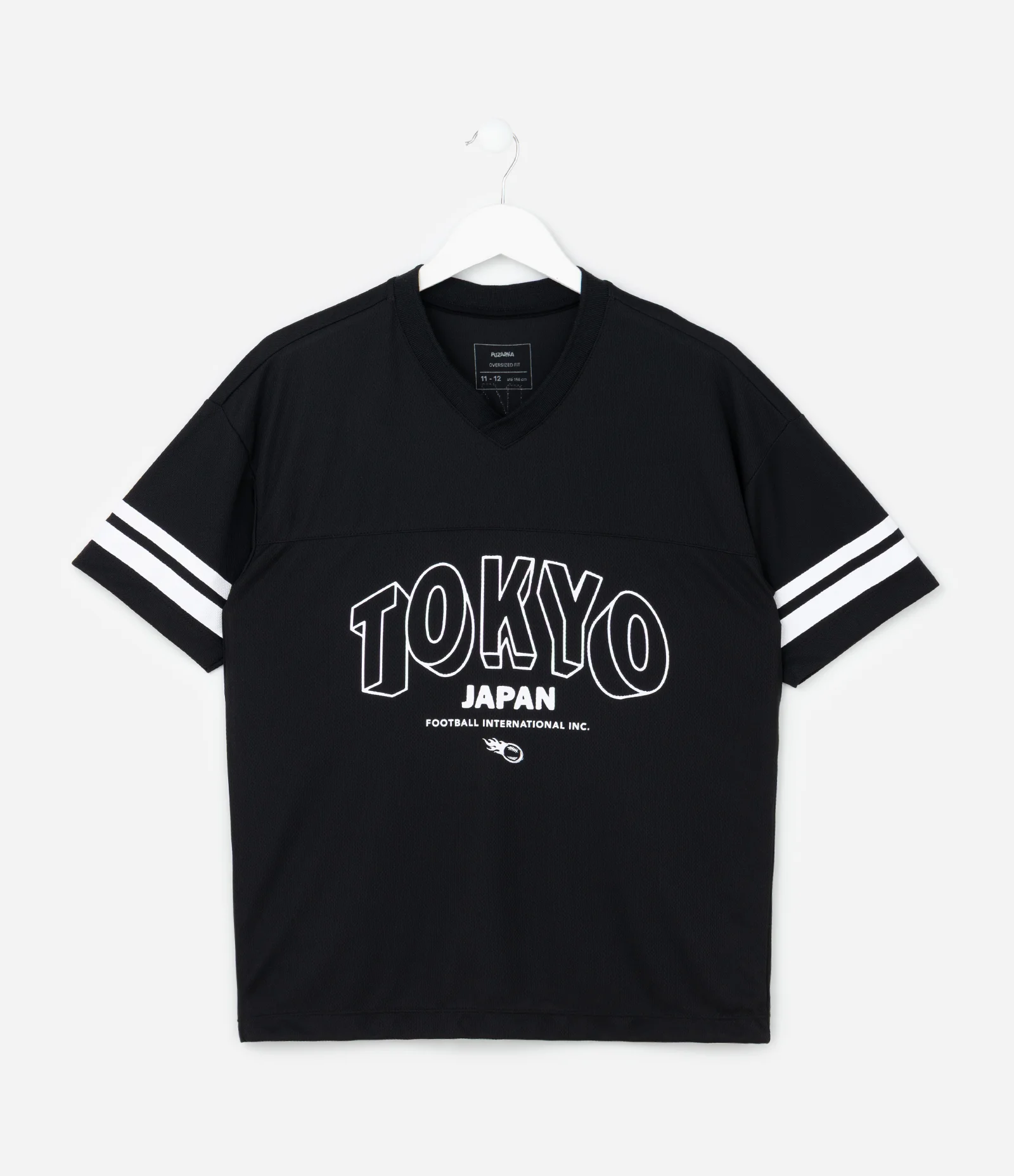 Camiseta Esportiva com Lettering Tokyo -  Tam 5 a 14 Anos Preto 2