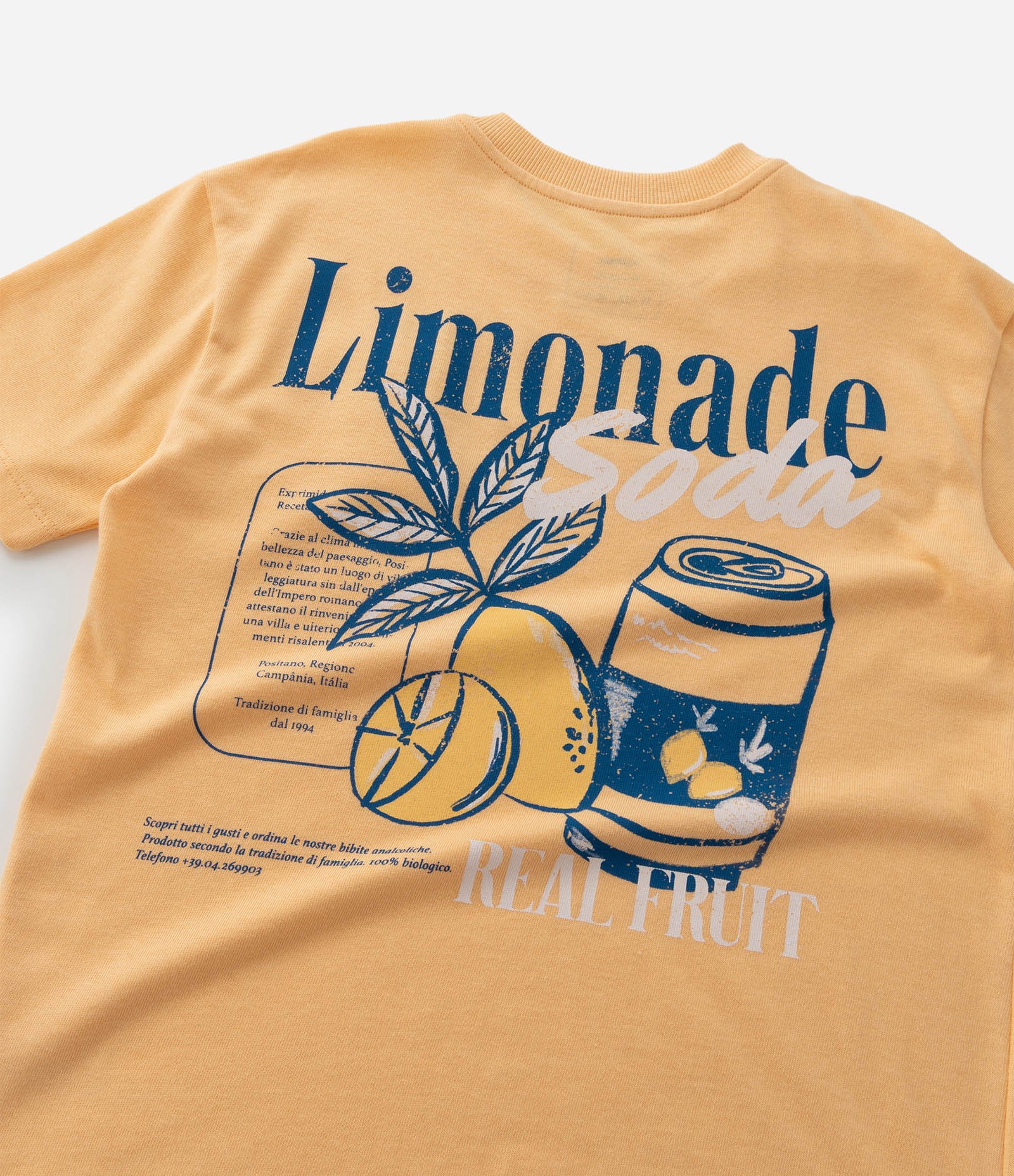 Camiseta Infantil com Estampa Frente e Costas Limonada - Tam 5 a 14 Anos Amarelo 8