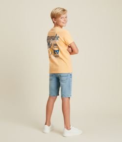 Camiseta Infantil com Estampa Frente e Costas Limonada - Tam 5 a 14 Anos