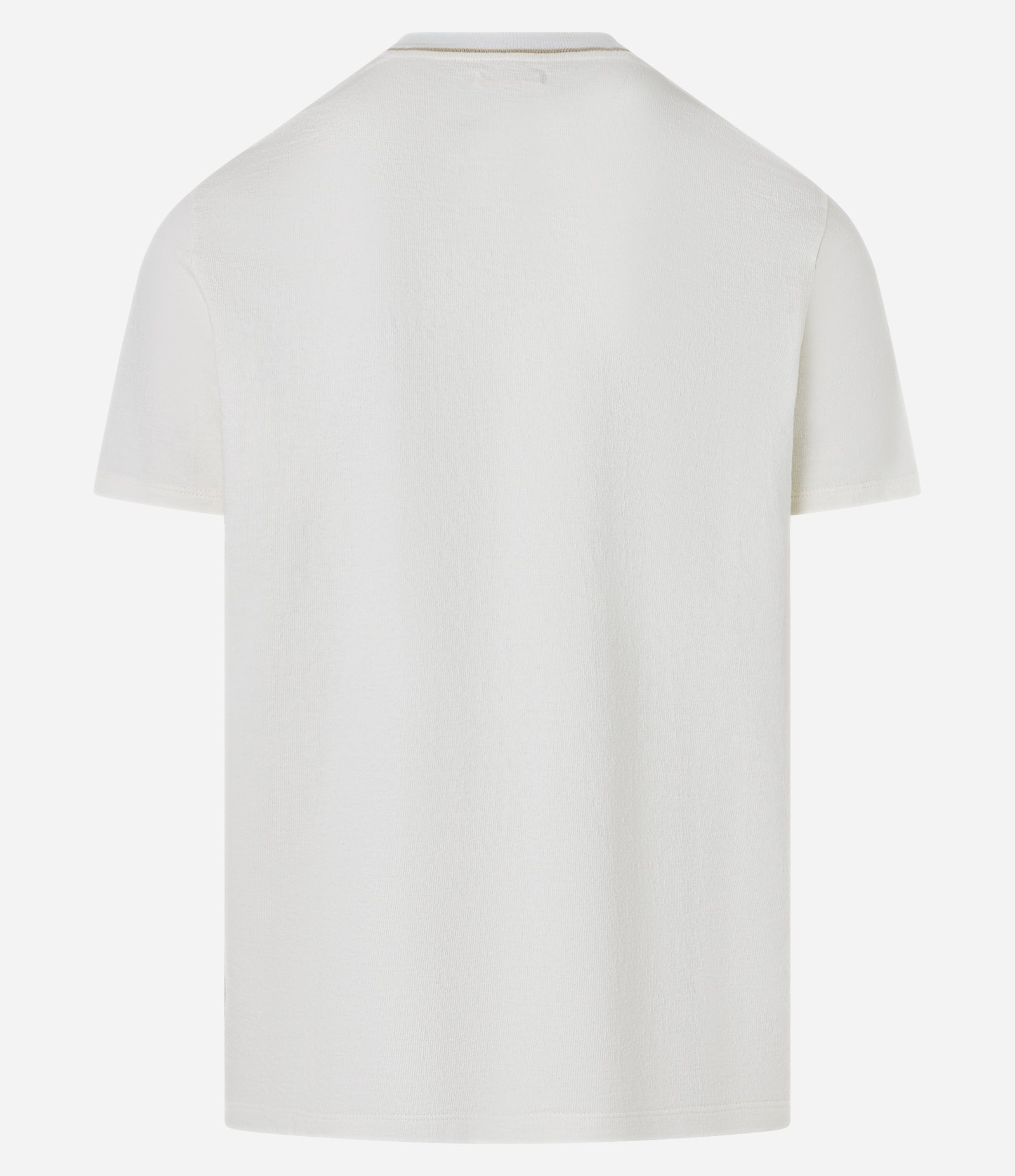 Camiseta em Algodão com Estampa Náutico no Bolso  e Lettering M.R.F Branco 9