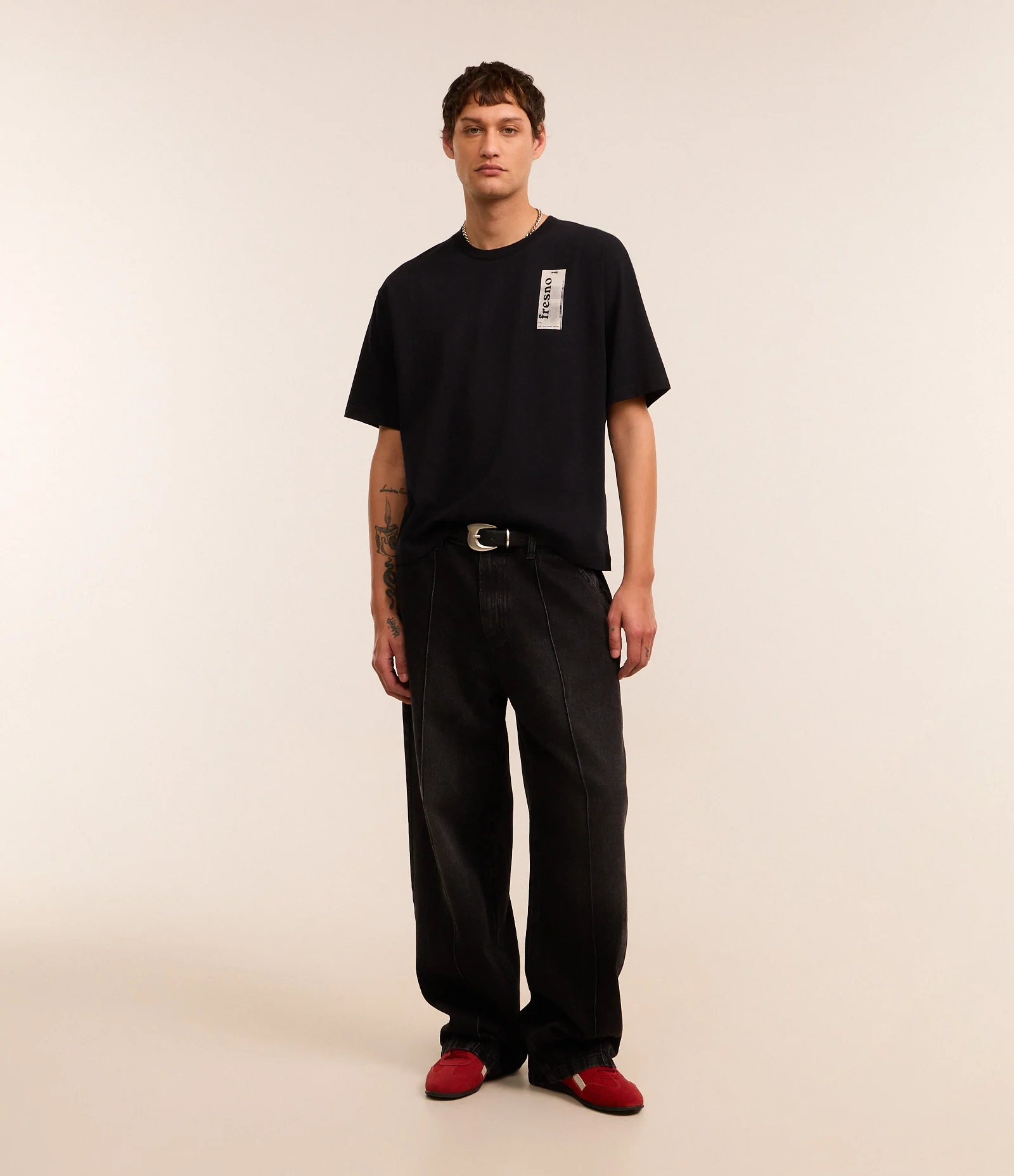 Camiseta Boxy em Algodão com Estampa da Banda Fresno Preto 3