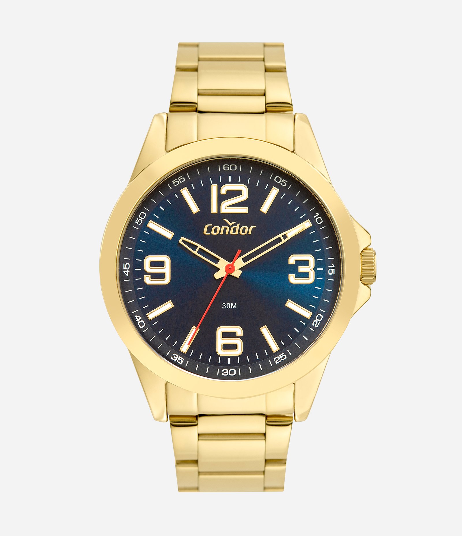 Kit Relógio Analógico Masculino Condor Dourado 1