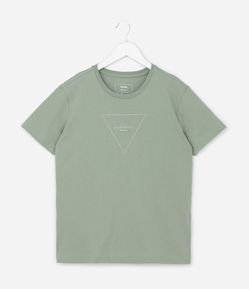 Camiseta Infantil com Estampa Triangulo - Tam 5 a 14 Anos