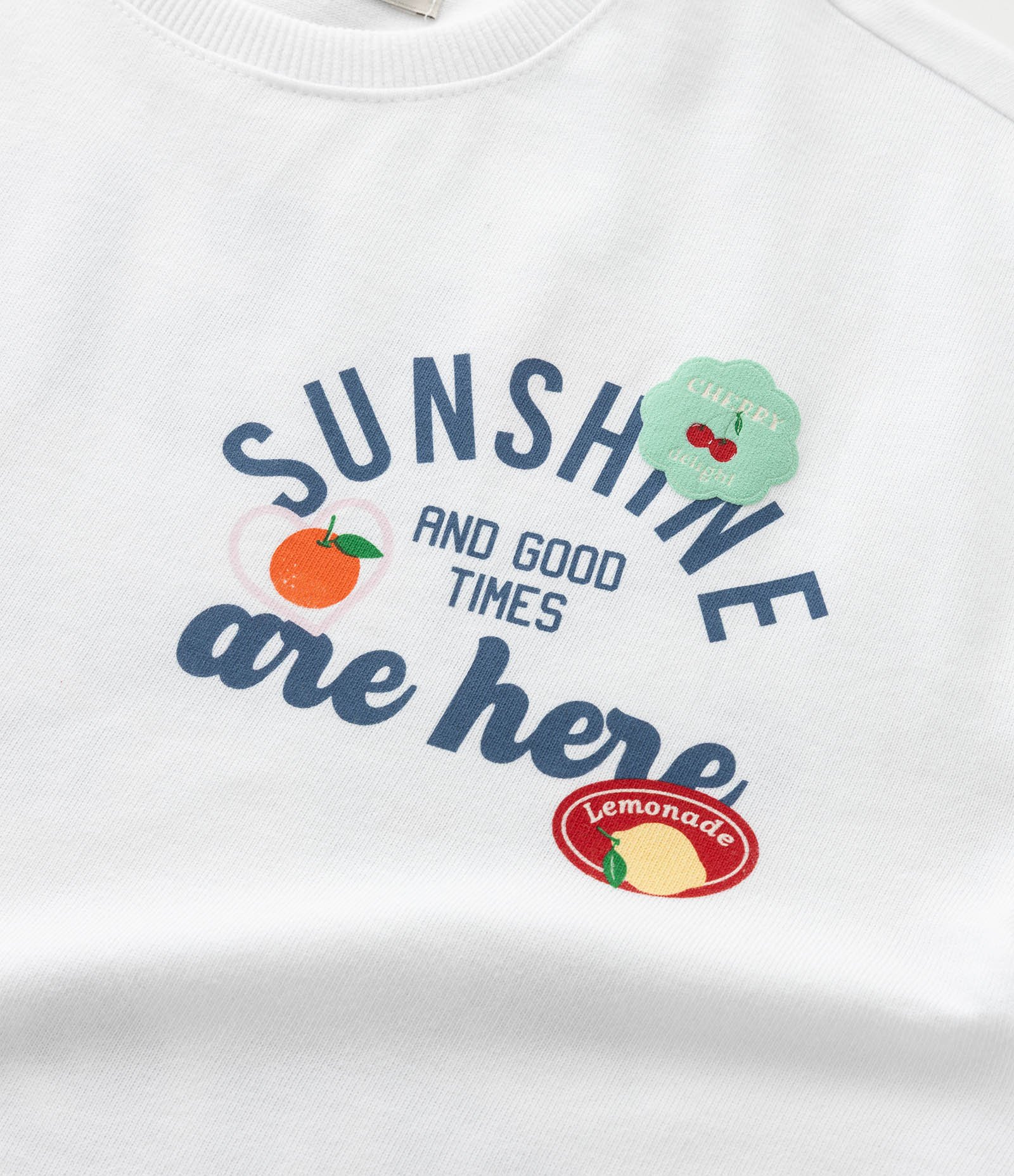 Camiseta Boxy Infantil com Estampa Frente e Costas Sunshine - Tam 5 a 14 Anos Branco 6