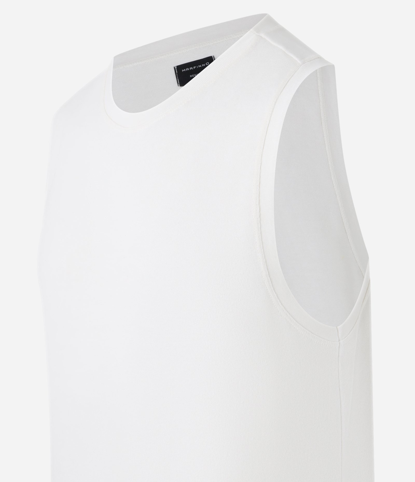 Regata Regular em Tricô com Textura Off White 3